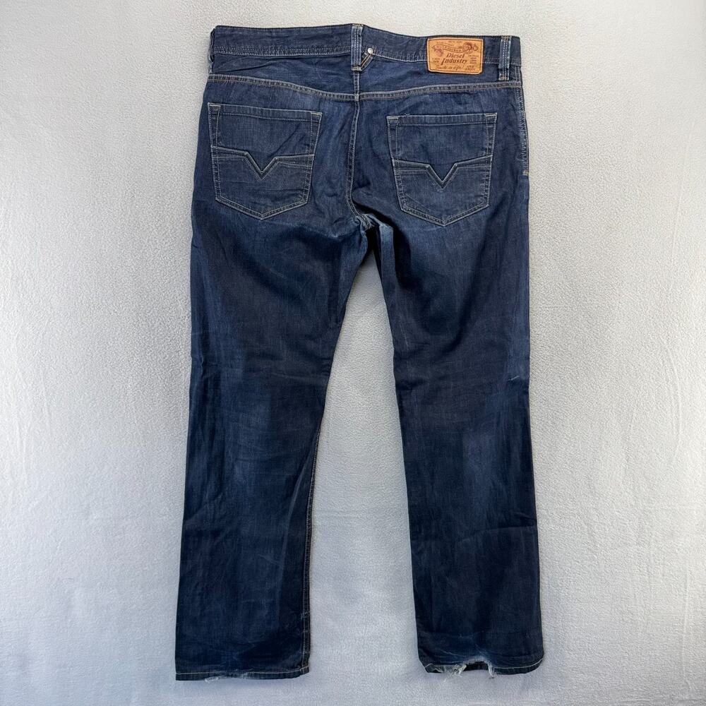Diesel Jeans men's 36 Fits 37x31 Blue Larkee Straight Faded Regular Vintage y2k - Picture 5 of 7